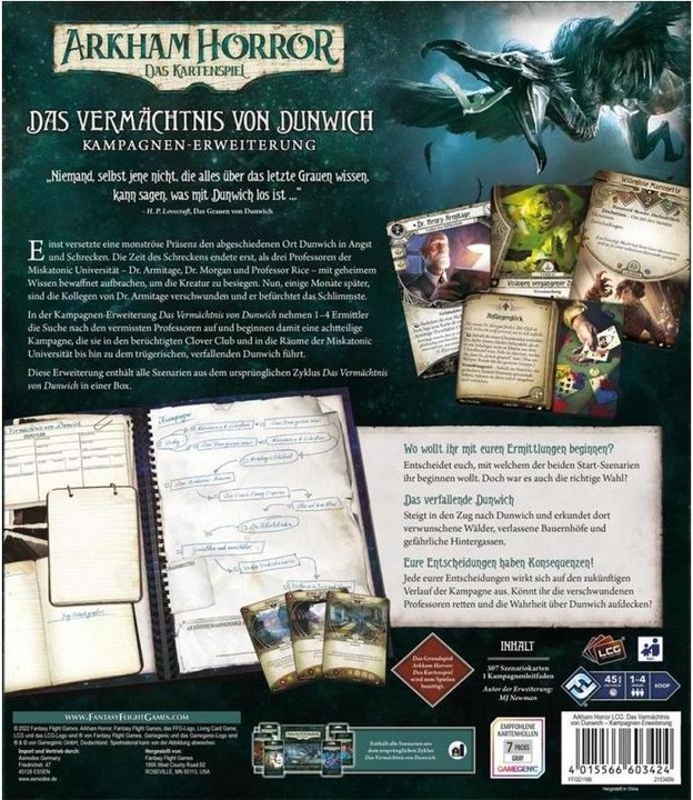 Productafbeelding FFG FFGD1166 - Arkham Horror: De erfenis van Dunwich (NL Campagne-uitbreiding). (Duits)
