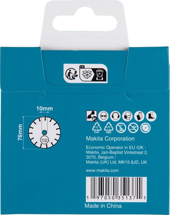 Actual product image Makita Cutting disc 76 x 10