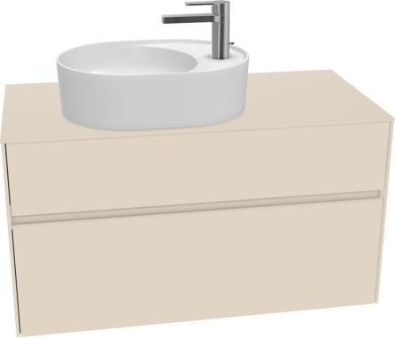 Actual product image Villeroy & Boch Collaro washbasin cabinet 1000x548x500 mm, 2 drawers, for washbasin left, C0550 (107 x 62 x 57 cm)