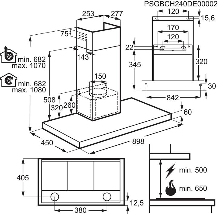 Nutritional values and ingredients AEG AWH9416AM (Island canopy)