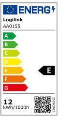 Energy Label LogiLink Heart-shaped LED stand with lighting control 15 RGB colour modes, 17 dynamic lighting effects