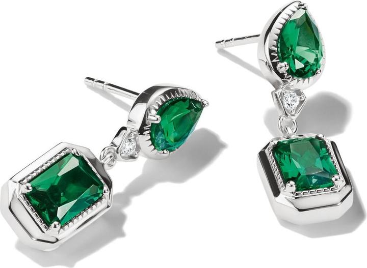 Immagine prodotto Thomas Sabo Ohrstecker Oktagon Smaragdgrün Elyndra Silber (Argento 925)