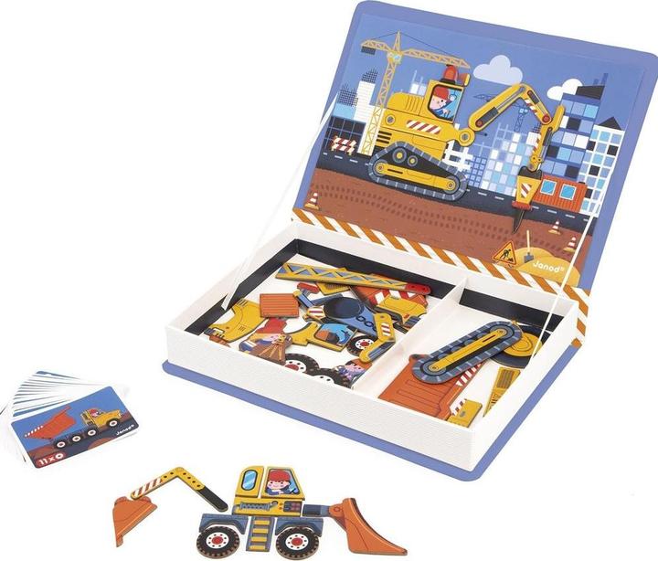 Productafbeelding Janod Magnetbuch Baustelle (Meertalig, 3 - 8 Jaren)