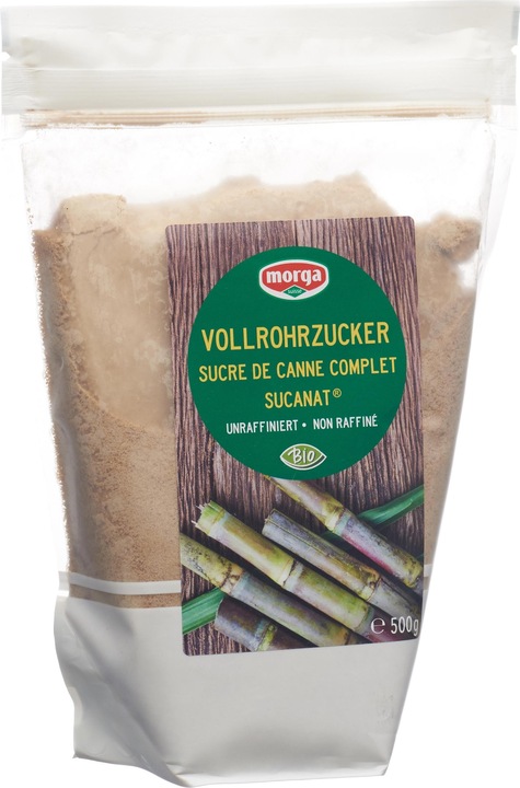 Actual product image Morga Sucanat Vollrohrzucker Bio (521 g)