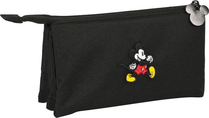 Actual product image Mickey Mouse Club House Mickey Mouse Clubhouse Premium Black (22 x 12 x 3 cm) triple multi-purpose pouch