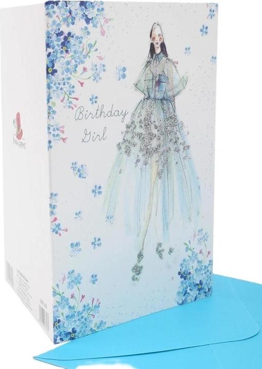 Fresh Karte B6 NME-009 Glitzerndes Geburtstagskleid