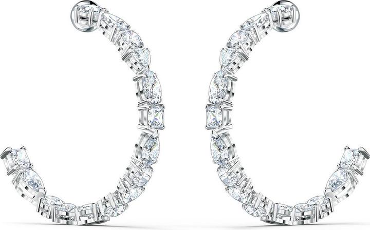 Swarovski Tennis Deluxe Gemengde Hoepel Oorbellen (Swarovski metaal)