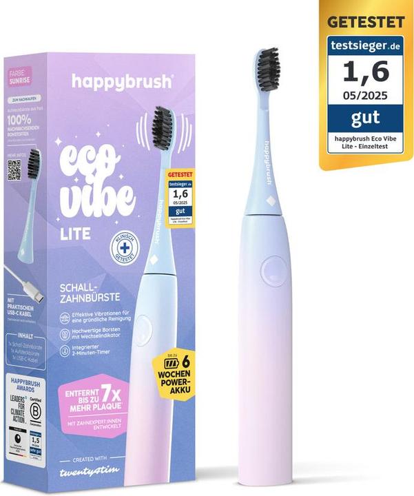 Actual product image happybrush Eco Vibe Lite Sunrise