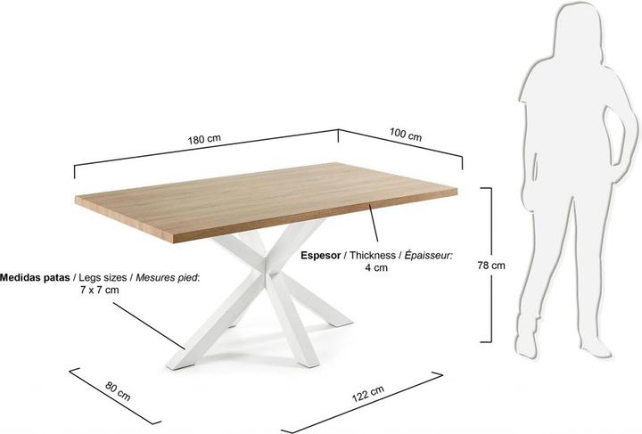 Image du produit Kave Home Arya (180 x 100 x 78 cm)