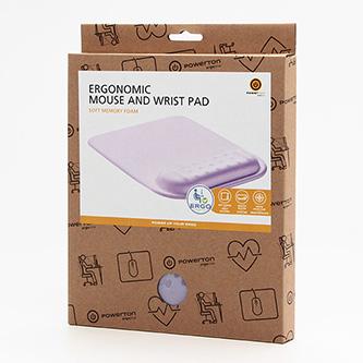 Actual product image Powerton ERGO PASTEL EDITION mouse pad with memory foam palm rest, purple