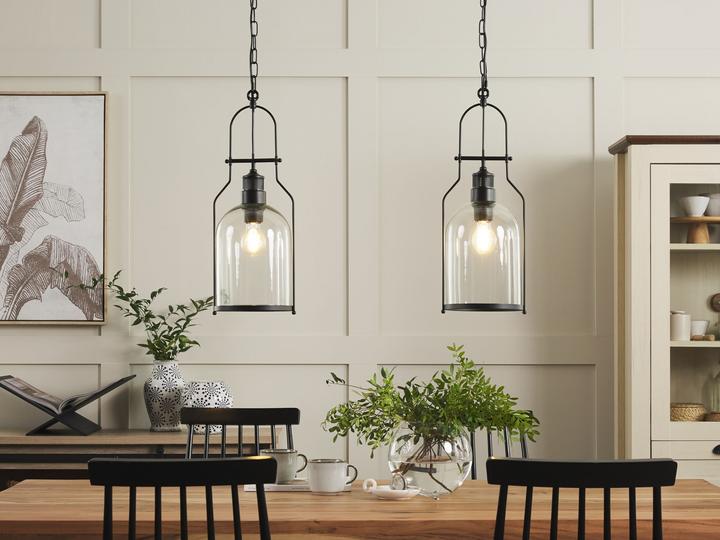 Image du produit Beliani Lampe à suspendre Lumarko Lampe à suspendre en métal noir BASHILO! (E27)