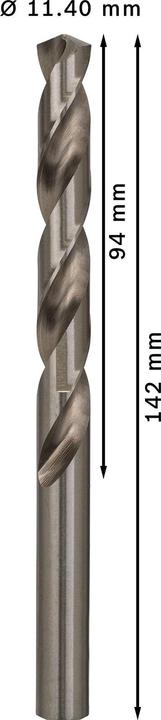 Actual product image Bosch Professional Zubehör PRO Metal HSS-G twist drill, 11.4 x 94 x 142 mm (11.4 mm)