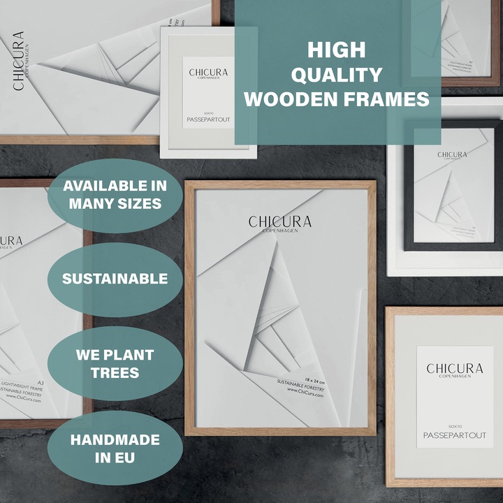 Actual product image ChiCura Wooden Frame - Glass (A4)