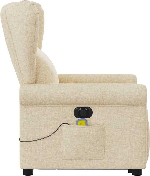 Immagine prodotto vidaXL Poltrona massaggiante con ausilio stand-up in tessuto crema