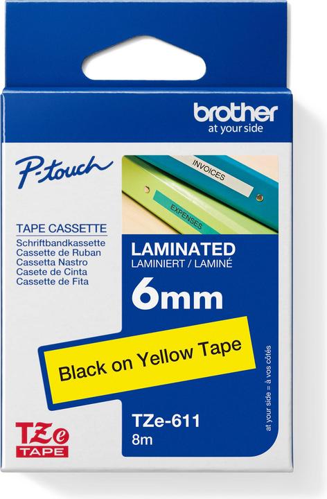 Produktbild Brother Tze-611 (0.60 cm, Schwarz)