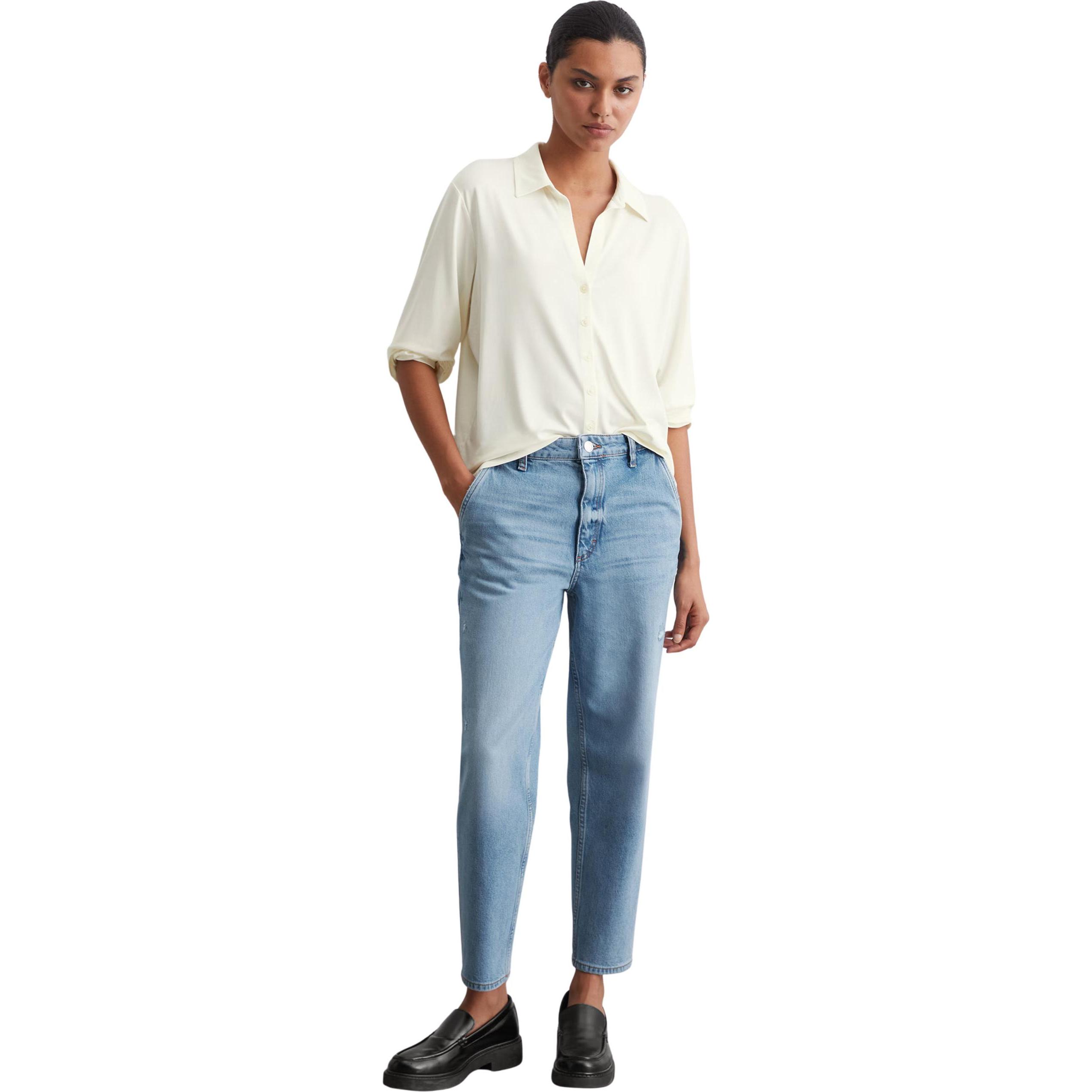 Thumbnail - Marc O'Polo, Damen, Bluse, Damen-Jerseybluse, Weiss, (S)