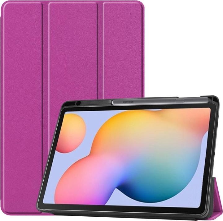 Image du produit Cover-Discount Galaxy Tab S6 Lite - Étui en cuir intelligent à trois volets pourpre (Galaxy Tab S6 Lite 10.4 (2020))