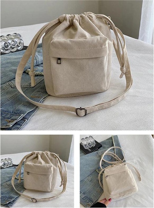Produktbild Only-Bags.Store Tasche Middle Umhängetasche Drawstring Bucket Bag Casual Light Youth Crossbody Bag