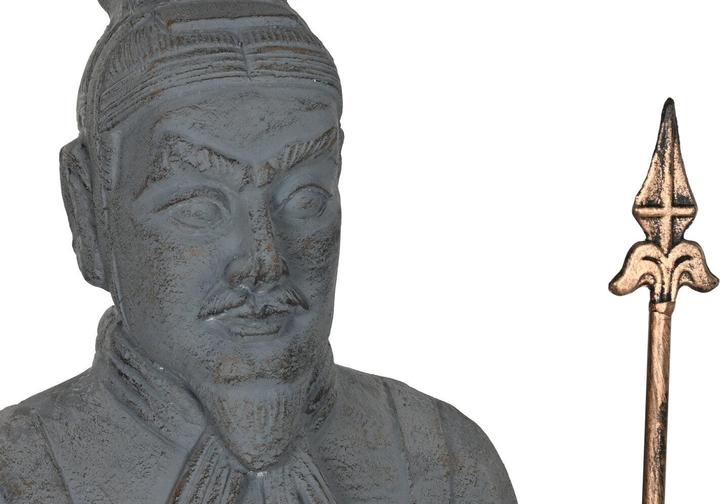 Actual product image Esprit Decorative Figure Home Grey Golden Oriental Warrior 35 x 32 x 118 cm