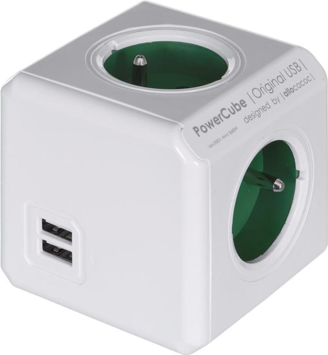 Produktbild Allocacoc PowerCube Original USB Type E (PowerCube USB GREEN 2202) (4 x, CEE 7/5)
