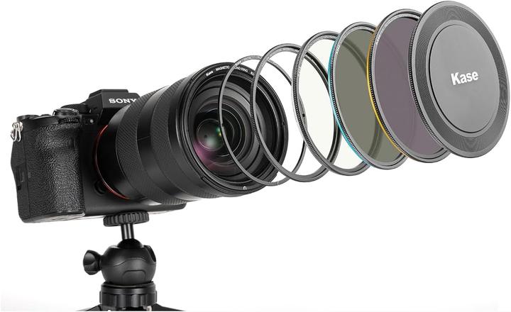Actual product image Kase Wolverine Revolution Entry Level ND Kit (CPL/ND8/64) 82mm (82 mm, Neutral density filter, Polarizing filter)