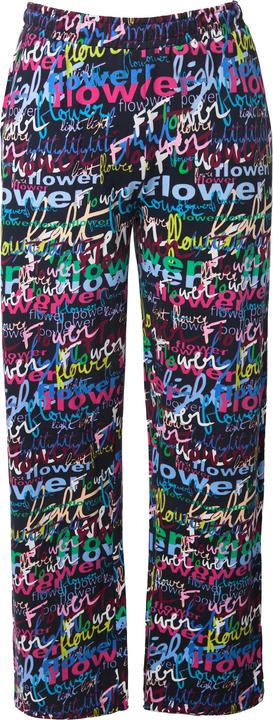 Image du produit Angel of Style Pantalon en molleton, jambe droite et message « flower power » coloré (60)