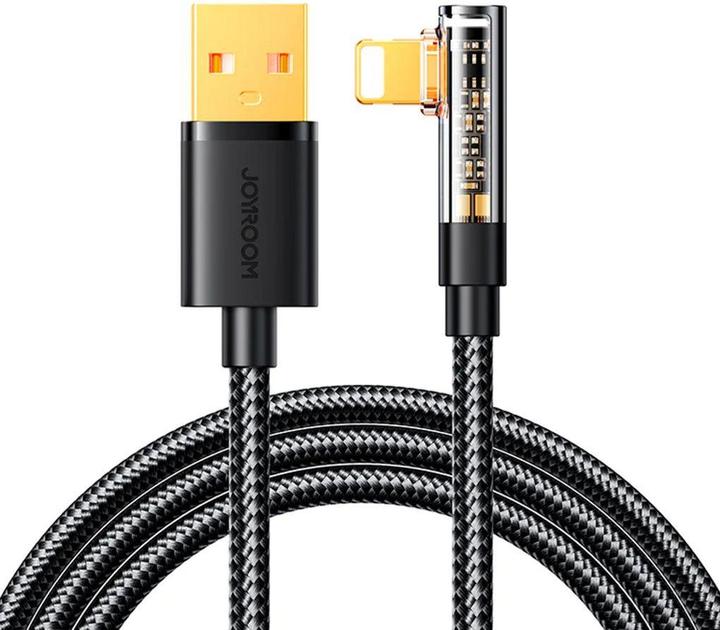 Produktbild Joyroom S-UL012A6 2.4A USB-A to Lightning Right Angle Fast Charging Data Cable 1.2m-Black (1.20 m, USB 2.0)