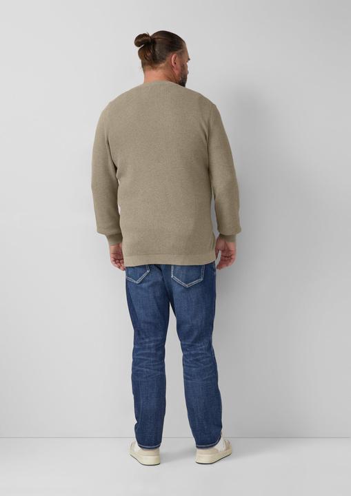 Produktbild s.Oliver Strickpullover Strukturmix-Pullover aus reiner Baumwolle (5XL)