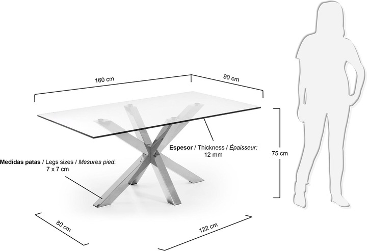 Actual product image Kave Home Arya (90 x 160 x 75 cm)