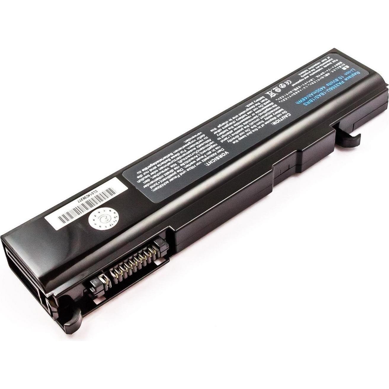 CoreParts MBI1434 Notebook-Akku für Toshiba (6 Zellen, 4400 mAh), Notebook Akku, Schwarz
