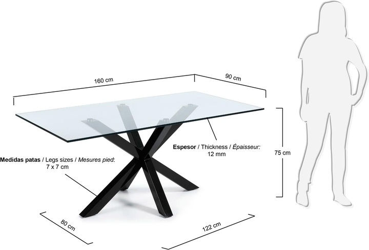 Actual product image Kave Home Arya (90 x 160 x 75 cm)