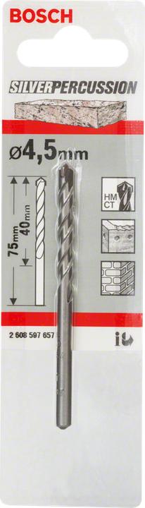 Image du produit Bosch Professional Zubehör Foret à béton CYL-3, 4,5 x 40 x 75 mm, d 3,8 mm, lot de 1 (4,5 mm)