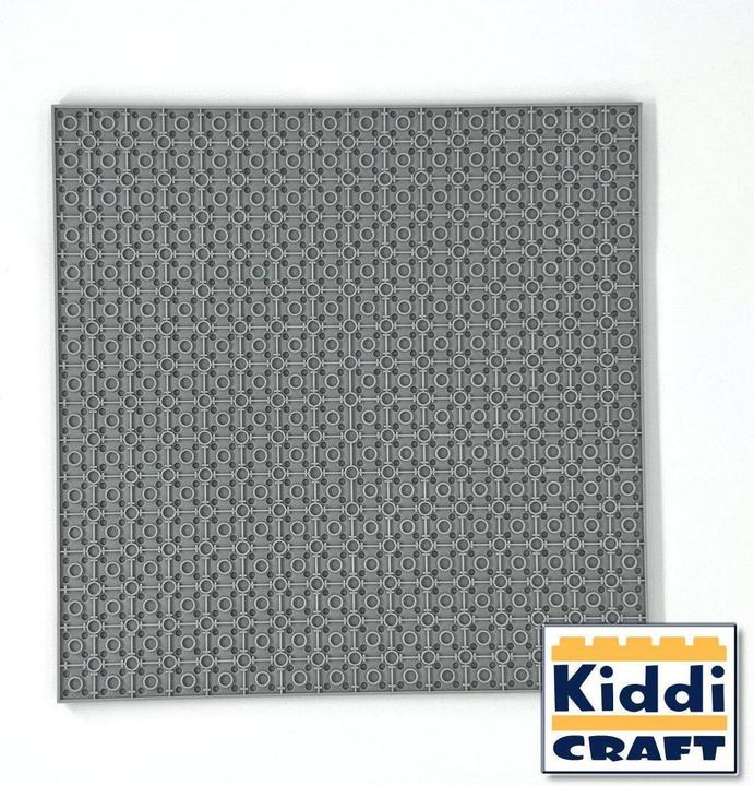 Produktbild Kiddicraft Stackable Baseplate 32 x 32 Noppen (25,5 x 25,5cm) Hellgrau