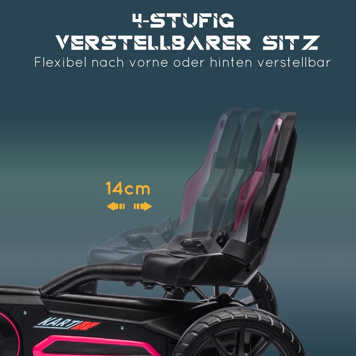 Actual product image Homcom Go-Kart Kunststoff, Metall Rosa