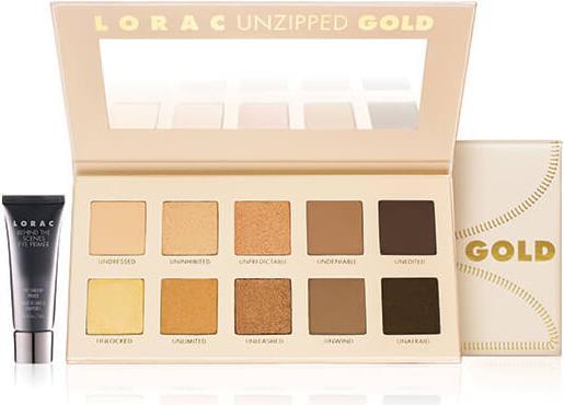 Immagine prodotto Lorac Palette di ombretti oro senza cerniera con mini primer occhi dietro le quinte (Oro)