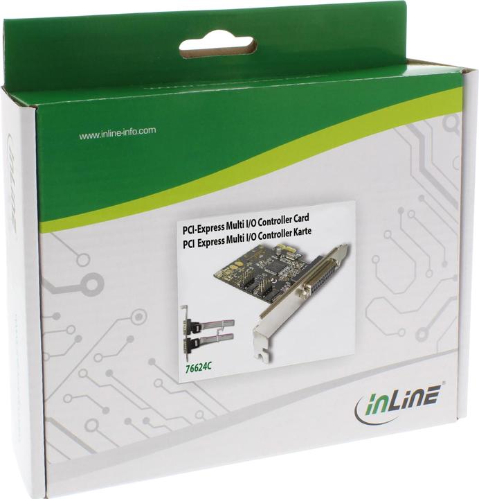 Image du produit InLine Carte d'interface 1x 25 pôles parallèle + 2x 9 pôles série PCIe PCI-Express Moschip MCS9901CV-CC