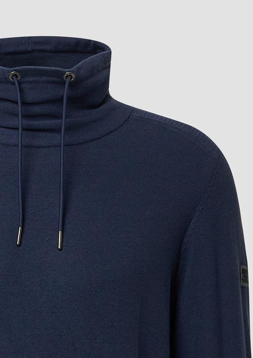 Produktbild s.Oliver Strickpullover Gestrickter Kapuzenpullover mit Ripp-Details (3XL)