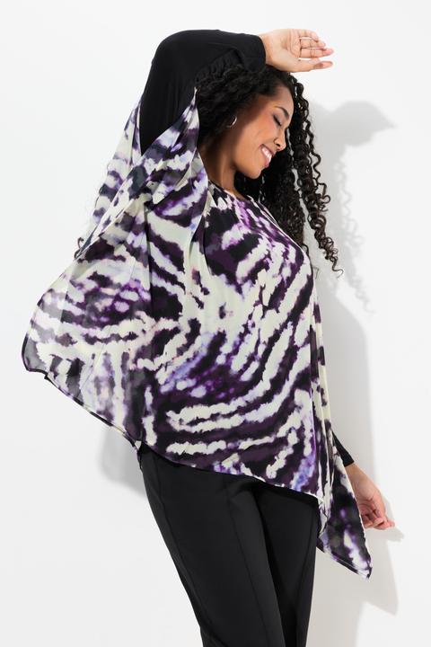 Produktbild Ulla Popken Tunika, doppellagig, Oversized, Rundhals, 3/4-Arm (42, 44)