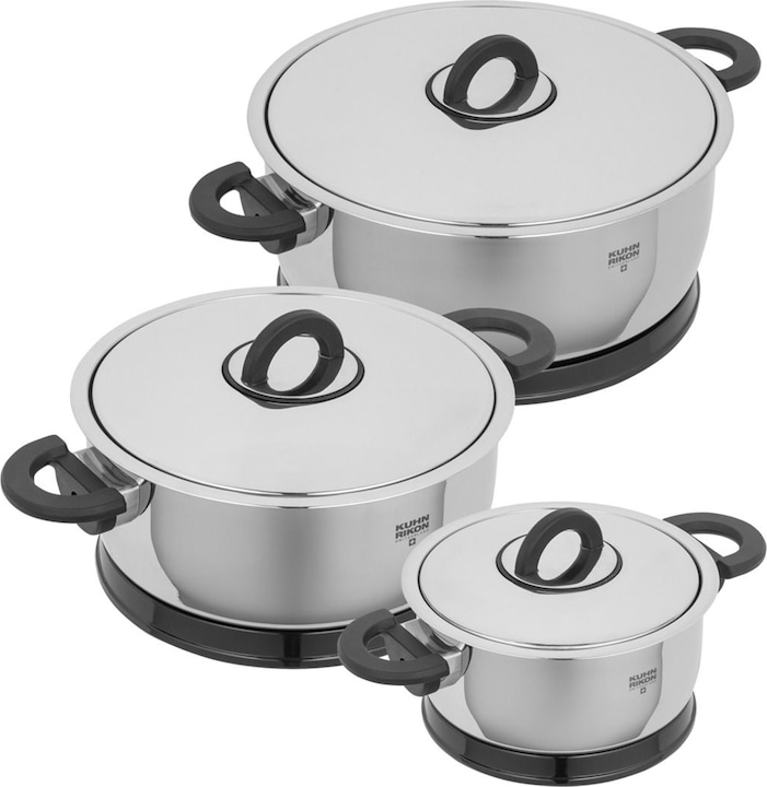 Image du produit Kuhn Rikon Durotherm Pro Set (Ensemble de casseroles et de poêles de cuisson, Acier inoxydable)