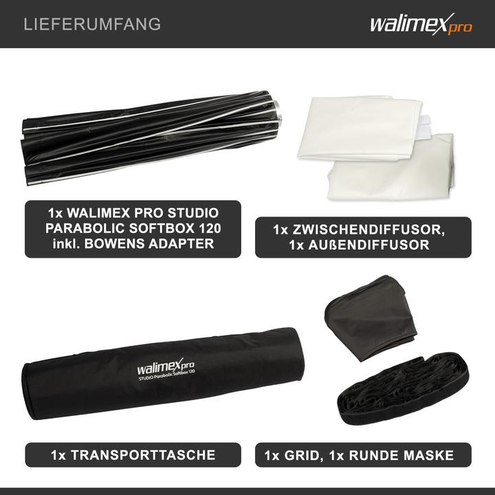 Produktbild Walimex pro Studio Parabolic Softbox 120 (Parabole Softbox, 120 cm)