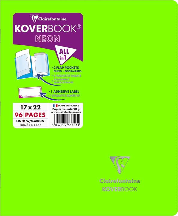 Immagine prodotto Clairefontaine Libretto Koverbook (A5, Righe, Copertina morbida)
