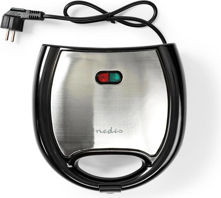 Actual product image Nedis Waffle Maker Belgium Waffles 22 x 12 cm 750 W Automatic Temperature Control Aluminium/Art
