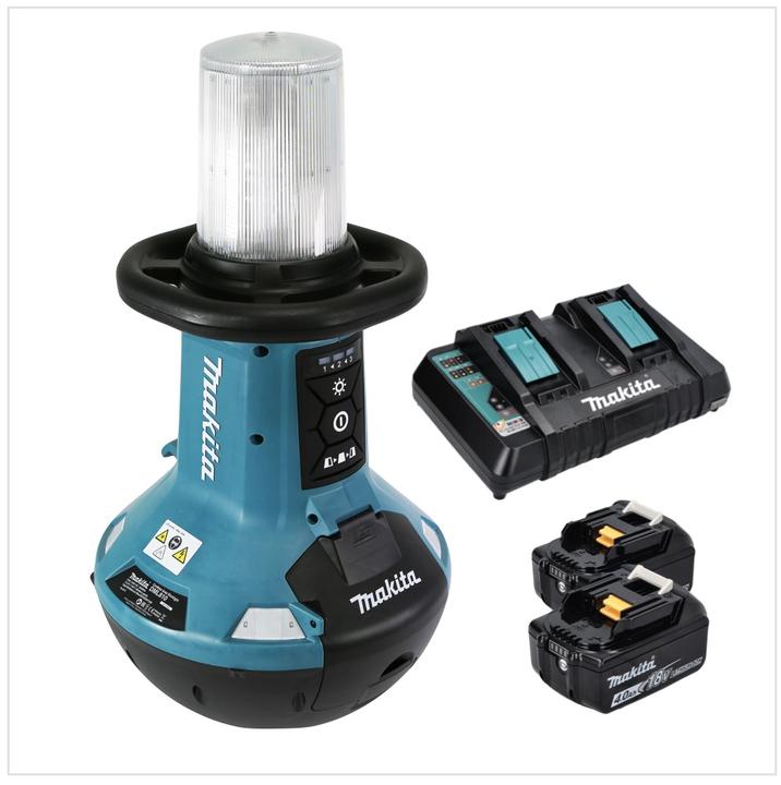 Produktbild Makita DML 810 PM Akku LED Flächenlicht 18 / 36 V ( 2 x 18 V ) 5500 lm IP54 + 2x Akku 4,0 Ah + (5500 lm)