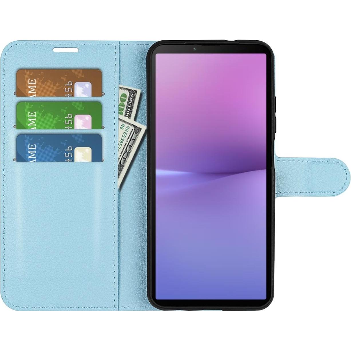 Screenguard Sony Xperia 10 V Leather Guard Lederhülle (Sony Xperia 10 V), Smartphone Hülle, Blau