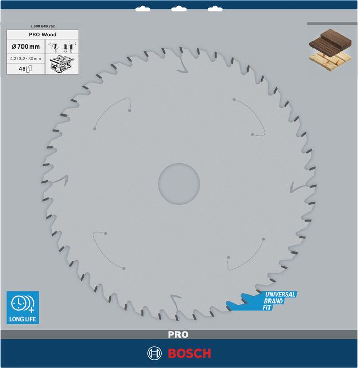 Image du produit Bosch Professional Zubehör Lame de scie circulaire PRO Wood, 700 x 4.2 x 30 mm