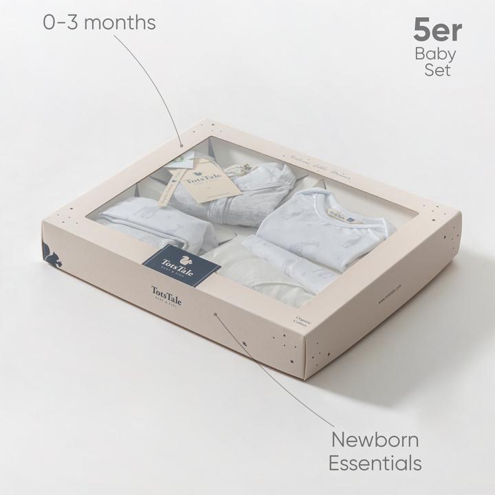 Produktbild TotsTale Premium 10-teiliges Geschenkset aus Bio-Baumwolle – Erstausstattung für Neugeborene (50, 56, 62, 68)