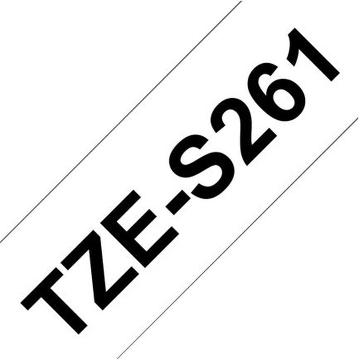 Actual product image Brother Tze-S261 (3.60 cm, Black, White)