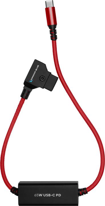 Produktbild Kondor Blue 16" D-Tap to USB C Power Delivery Cable for Mirrorless Cameras & Laptops (Cardinal Red) (0.40 m, 65 W)