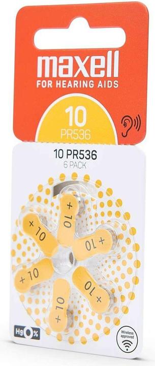 Image du produit Maxell Pile pour appareils auditifs PR536-10 (6 pcs, PR70)