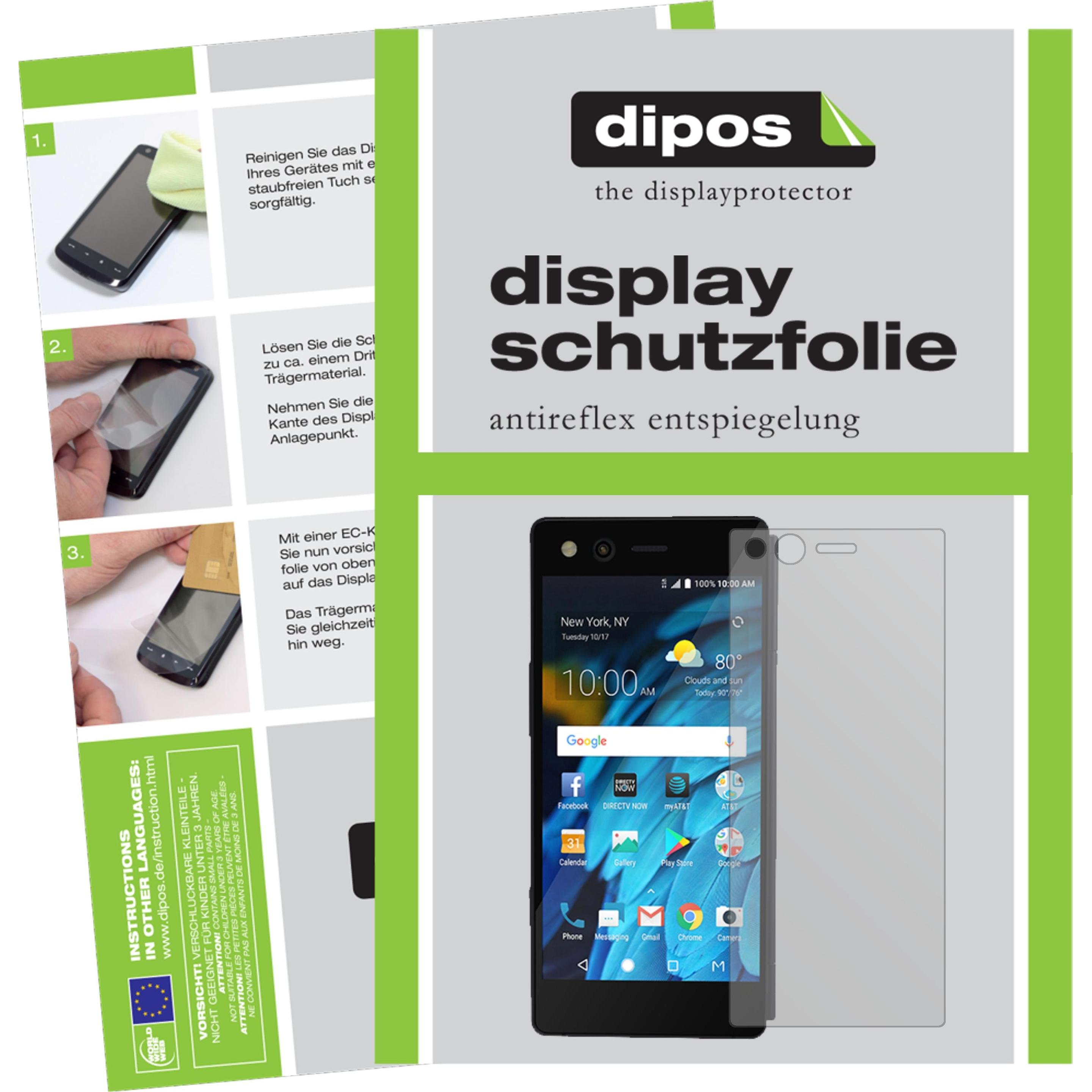 Dipos Displayschutzfolie Antireflex (1 Stück, ZTE Axon M), Smartphone Schutzfolie, Transparent